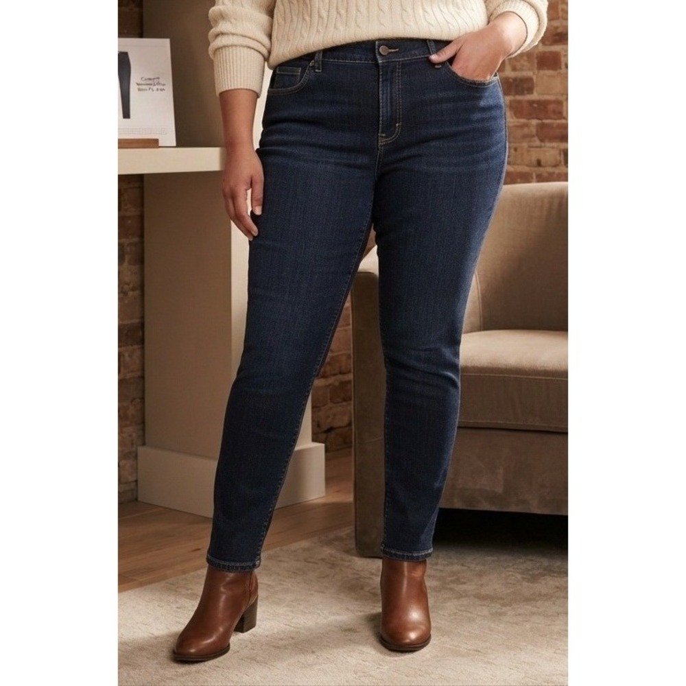 Carhartt Layton Slim Fit Skinny Leg Rugged Flex Jeans Women 16 Reg Dark Wash NWT